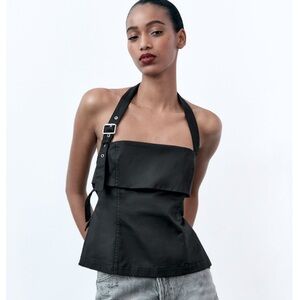 Zara waxed halter top